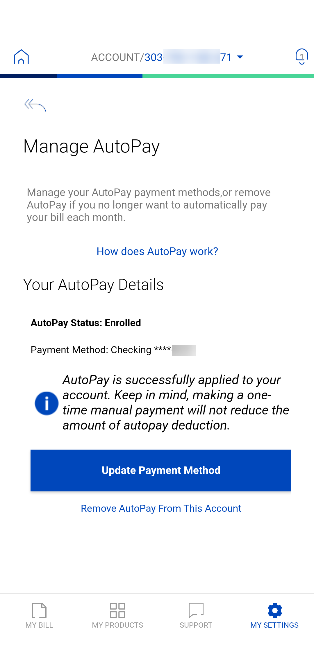 How to change your AutoPay payment information Brightspeed